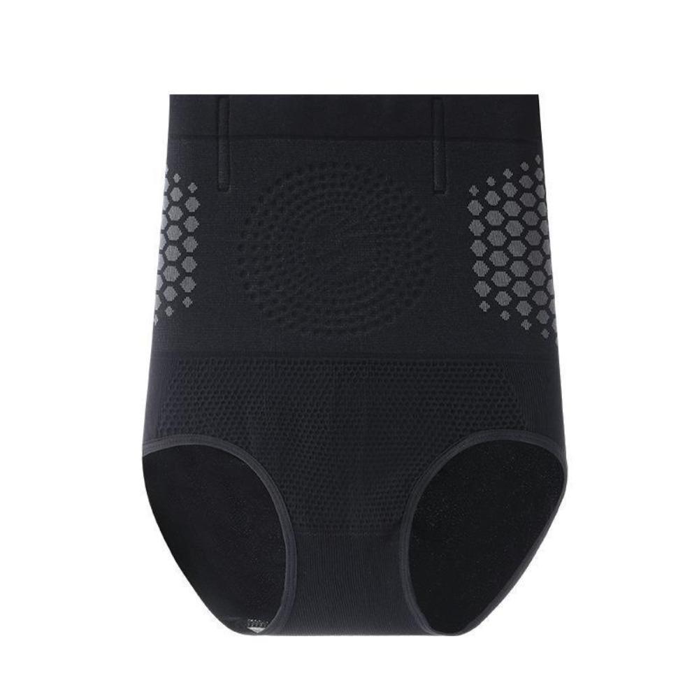 

Seamless Abdomen Control Panties High Waist Magnetic Therapy Underwear New Hip Lift Pants XXL чорний