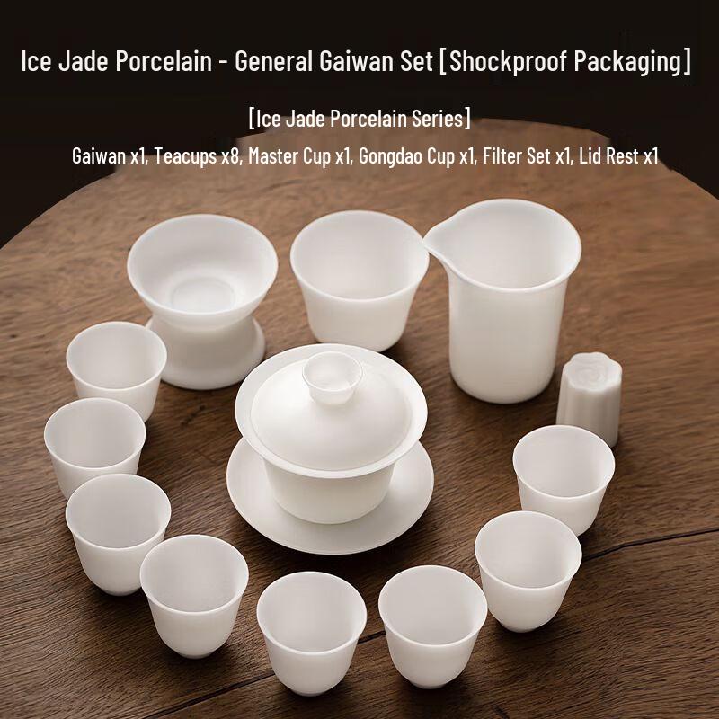 Pine Rhyme Ice Jade Porcelain Kung Fu Tea Set