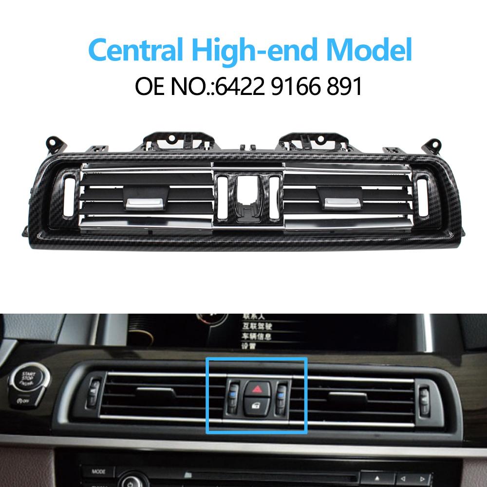 LHD RHD Carbon Fiber Chrome Front Rear Air Conditioning AC Vent Grille Outlet Cover For BMW 5 Series F10 520 521 523 525 528
