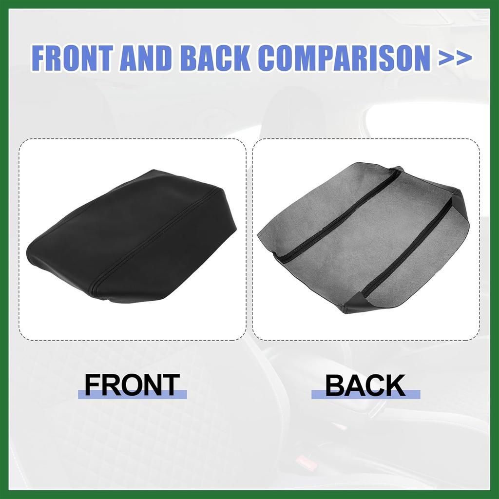 Motoforti Car Center Console Lid Armrest Seat Box Cover Protector Replacement Microfiber Leather for Toyota Prius 2004-2009 Black Long-Lasting