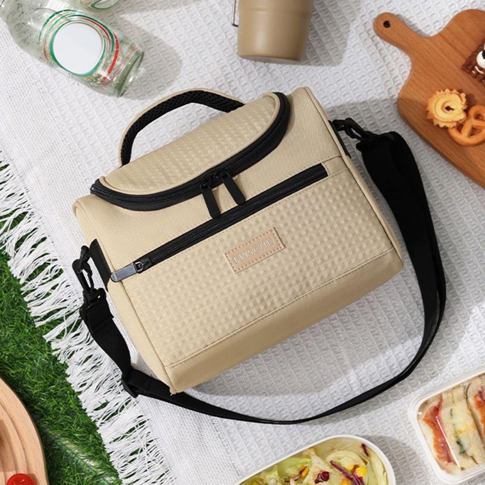 Durable Handle Lunch Box Large Capacity Tote Food Container Practical Insulated Lunch Bag  Travel