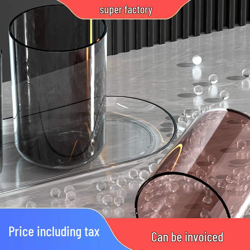 Luxury Transparent Parent-Child Toothbrush & Mouthwash Cup Set with Storage Box