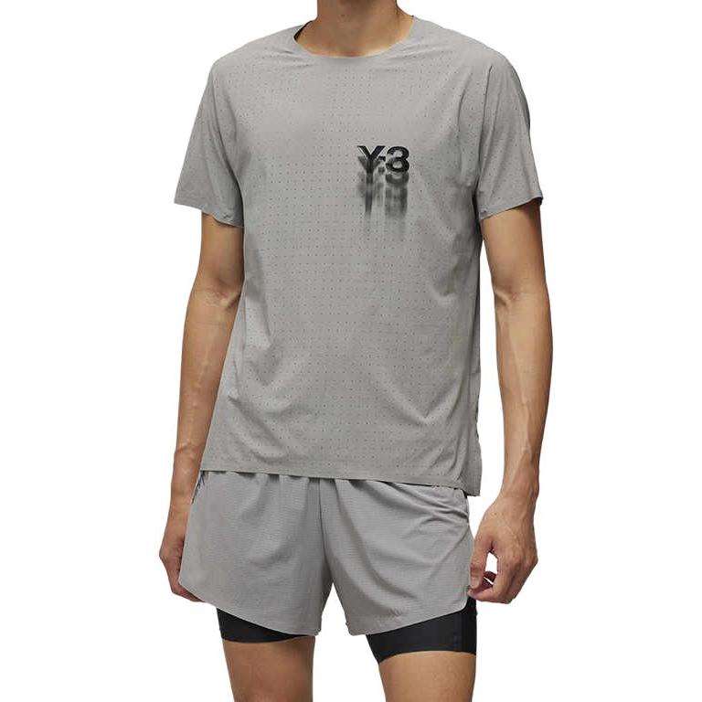 Y-3 Loose Fit Crew Neck Short Sleeve T-Shirt Unisex Tops Gray Y03IV5635XXXXXXX65