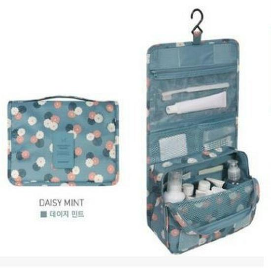 Foldable Hanging Travel Wash Bag & Makeup Organizer