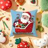 Christmas Tree Santa Pillow Case Plush Fabric Soft DoubleSided Printed Sofa Warm Winter Home Gift Cushion Cover