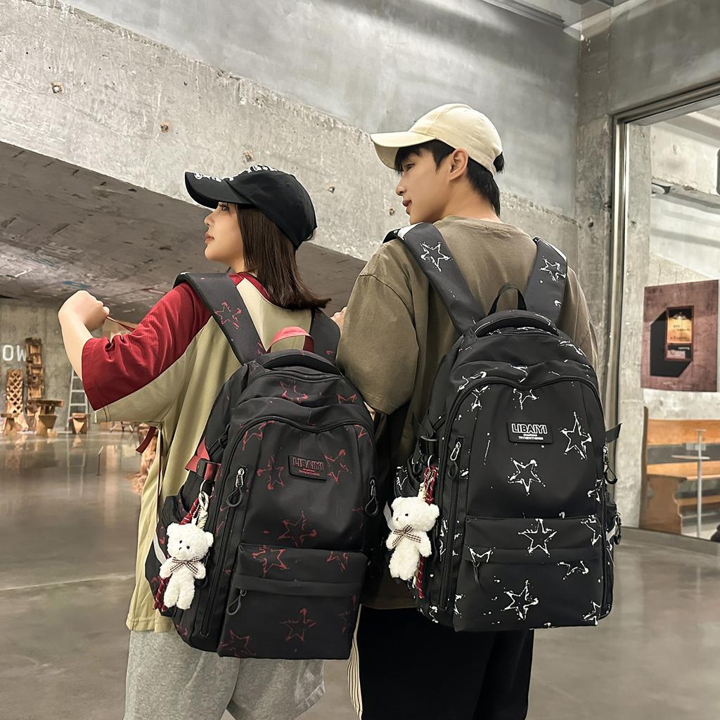 Schoolbag1011 new casual large-capacity backpack to reduce the burden of spine protection, junior high school student schoolbag, commuter travel