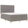 Box Spring Bed with Mattress Taupe 140 x 200 cm Fabric