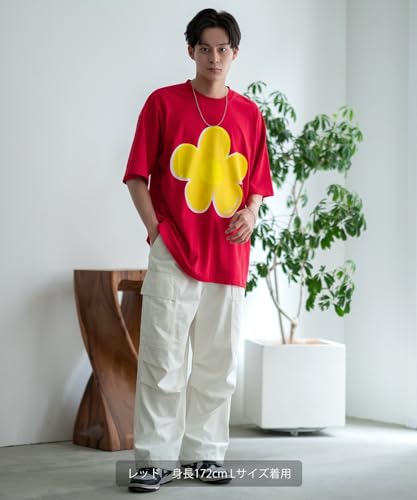 [IMPROVES] [SIDEWAYSTANCE] Mosaic Flower Short Sleeve T-Shirt