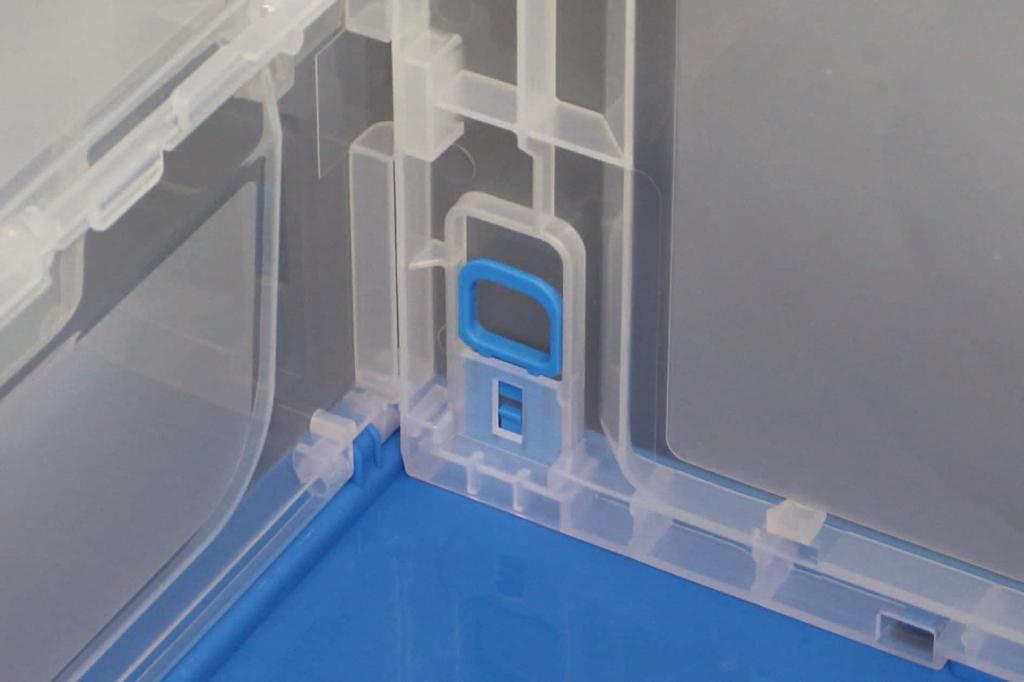 Special Parts Takegawa (TAKEGAWA) Foldable Container 50L Clear Blue 08-01-0203