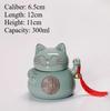 Ceramic Tea Jar Creative Home Cat Moisture-proof Sealed Jar Wealth and Wealth Promotion Ornament Coffee Bean Storage Jars