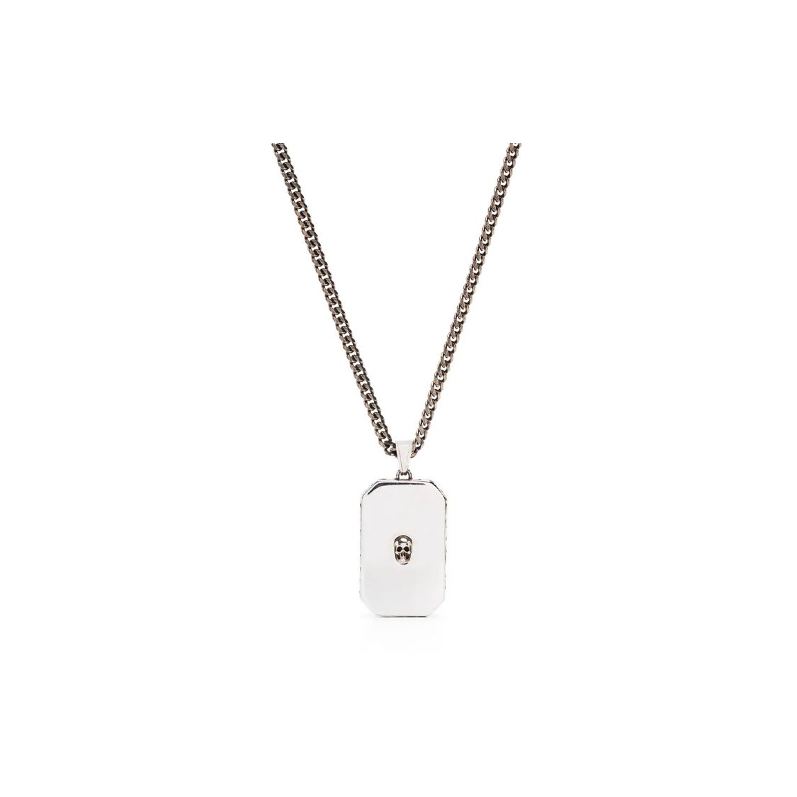 Alexander McQueen Skull Pendant Necklace Men necklace Silver 748239J160Y Silver,F