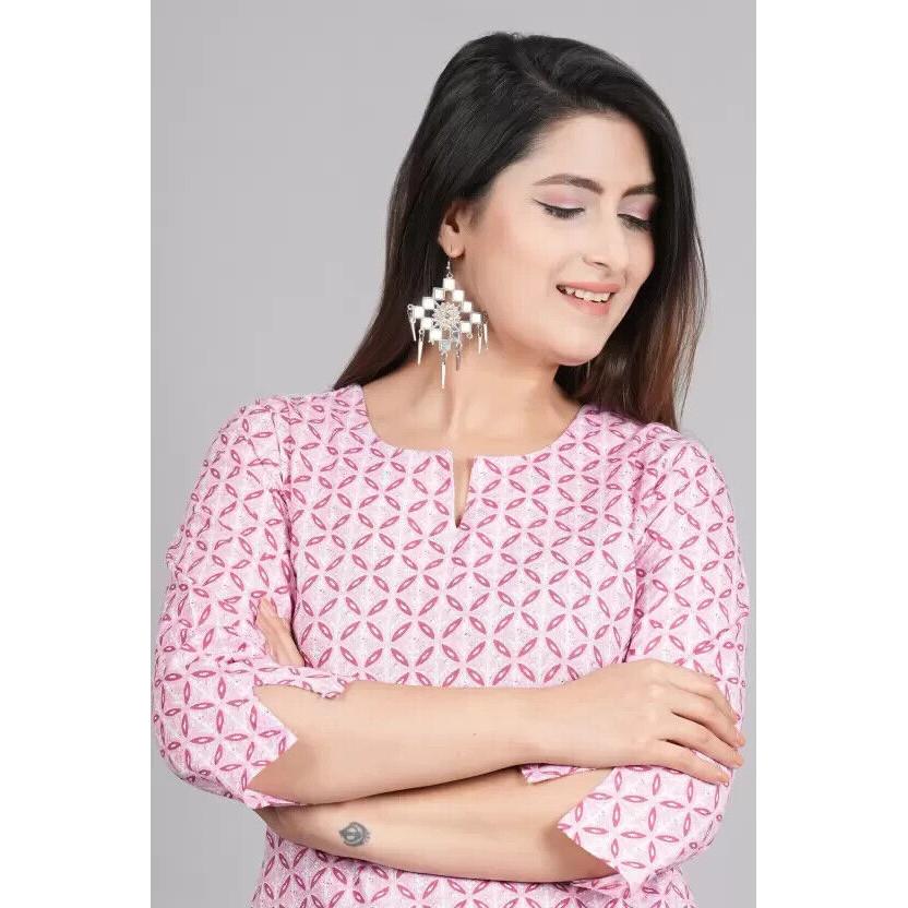 Women Casual Regular Sleeves Printed Top Party Wear Designer Top Tunic Kurta VF-1876a