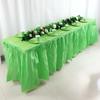 Disposable Table Skirt Plastic Party Desk Skirt Solid  73x420cm Table Cover for Birthday Party Wedding Festival Decoration