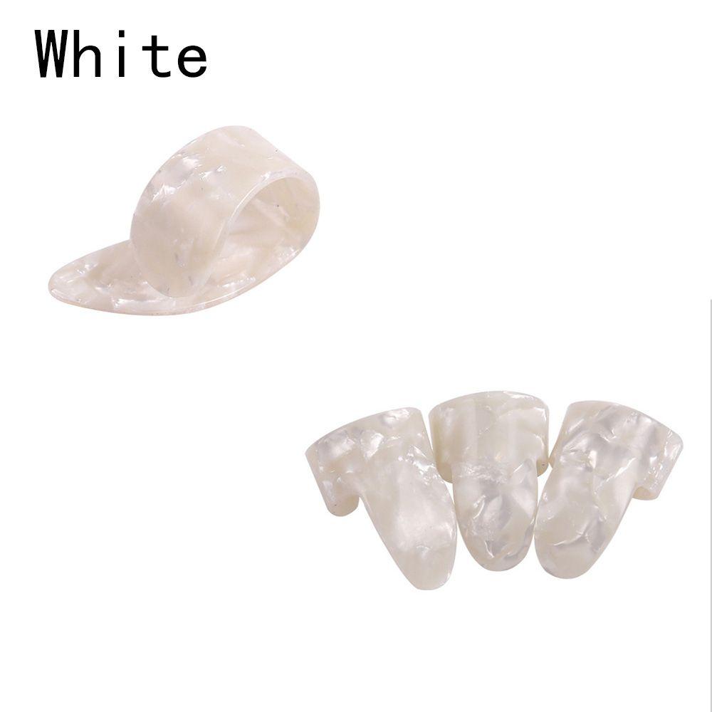 

4 pcs Celluloid Sheath Guitar Picks Guitar Parts Guitar Plectrum Fingerpick белый