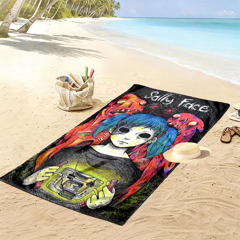 Sally Face 2D Flat Print Beach Towel, Large Soft Quick Dry Towel for Beach Camping SwimmingXSTJ0915189