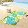 Tropical Blue Flower Pattern Beach Towel Quick-drying for Travel Outdoor Sports Jogging Beach and Swimming