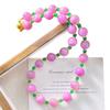 Vintage Purple Quartz Rock Natural Chalcedony Contrasting Color Necklace Spring