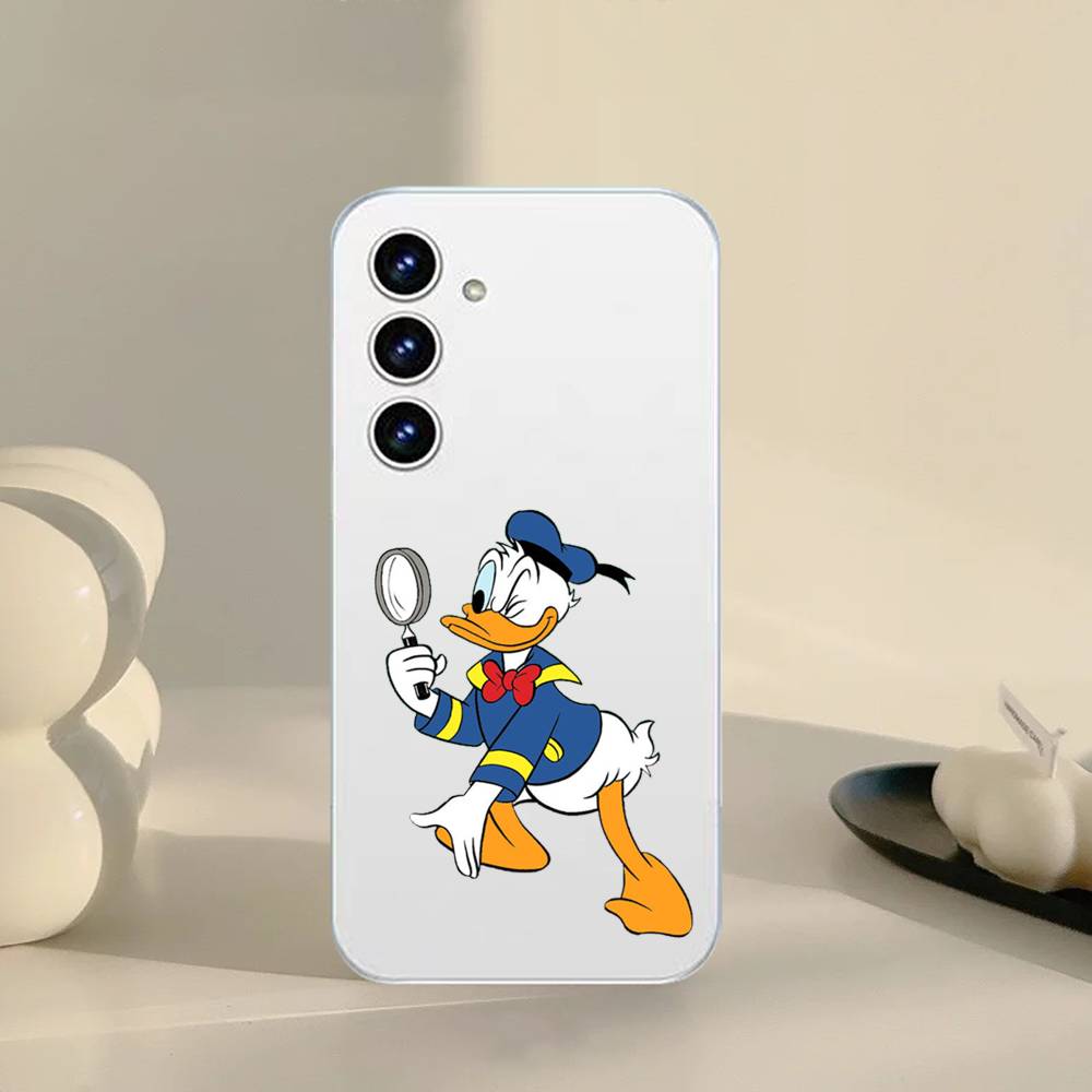 Cute D-Donald Duck Phone Case For Samsung Galaxy S21 S22 S23 S24 S25ULTRA FE Ultra Plus5G A52S Transparent Cover