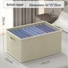 Fabric Drawer-Style Wardrobe Storage Box with Lid for Clothes and Pants