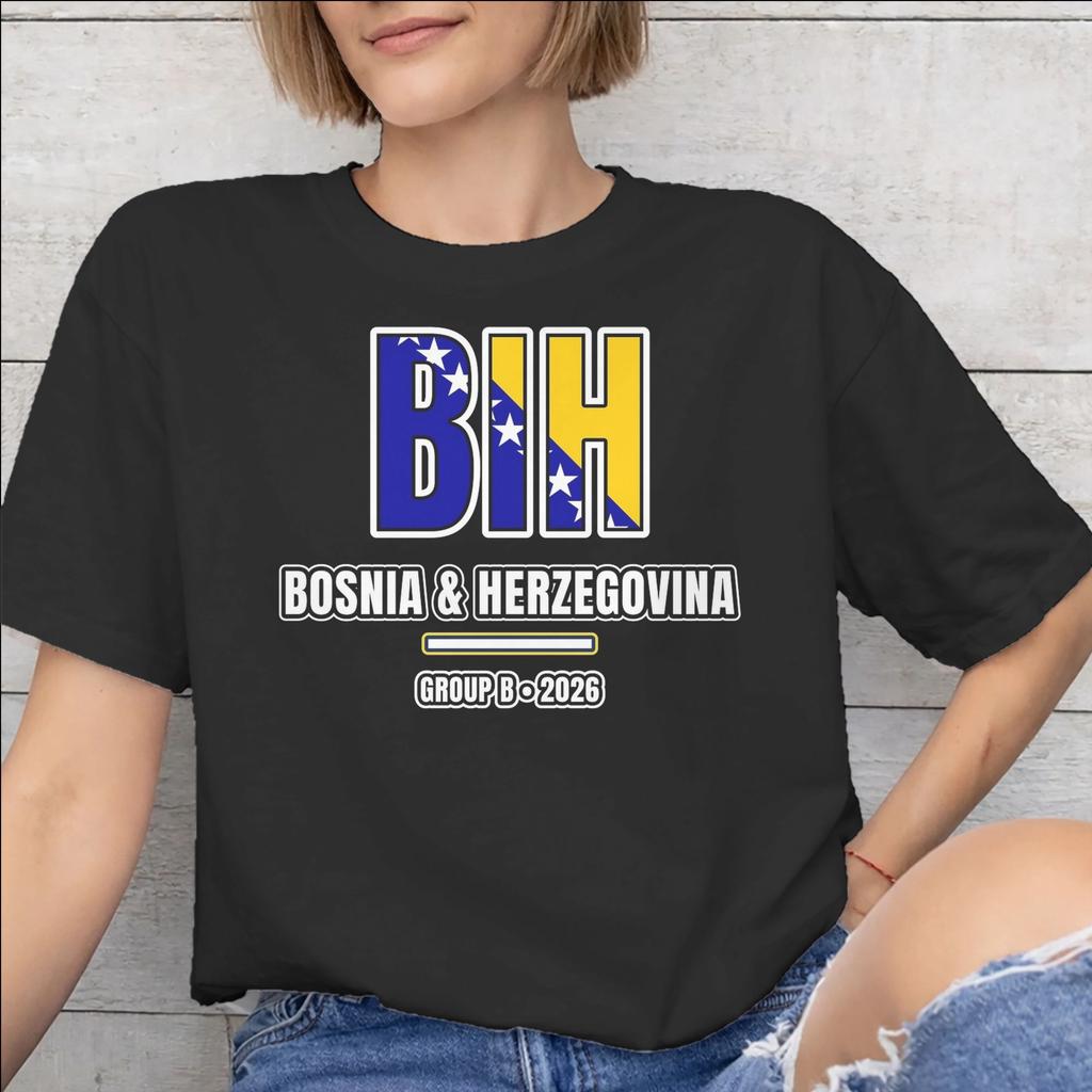 Bosnia and Herzegovina Flag Merch Unisex T Shirts Cotton Tee Graphic Print Tshirt Clothing