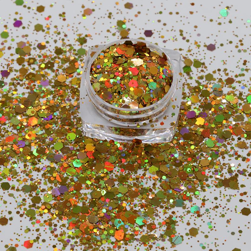 Holographic Cosmetic Christmas Decorations Chunky Glitter Nail Iridescent Flakes Sparkles Face Body Hair Nail Glitter Sequins