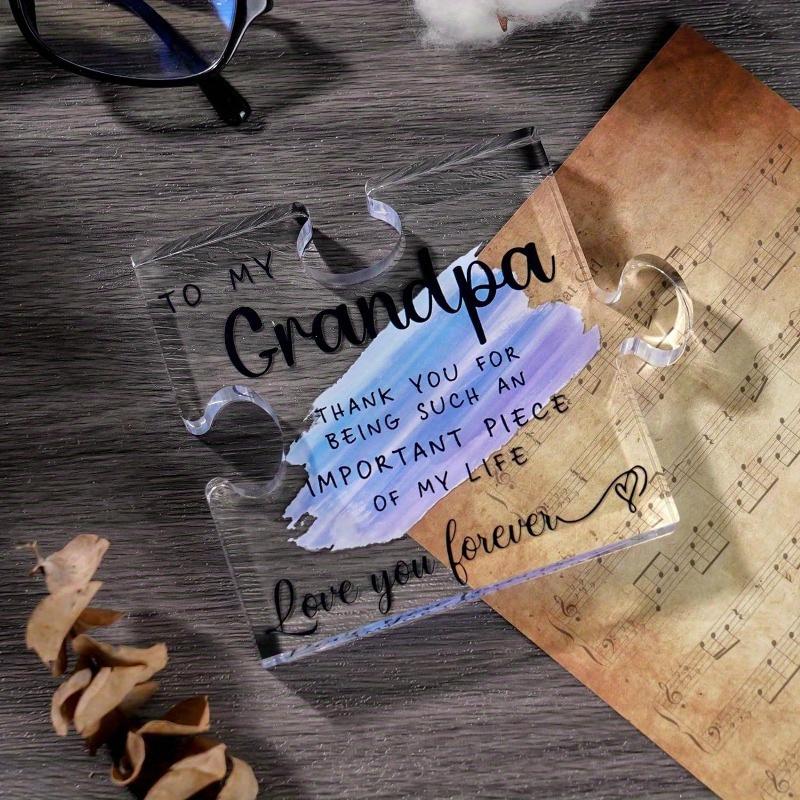 Father's Day Gift for Grandfather - Grandchildren's Grandfather Birthday Gift - Grandfather's Christmas Gift - Acrylic Puzzle D