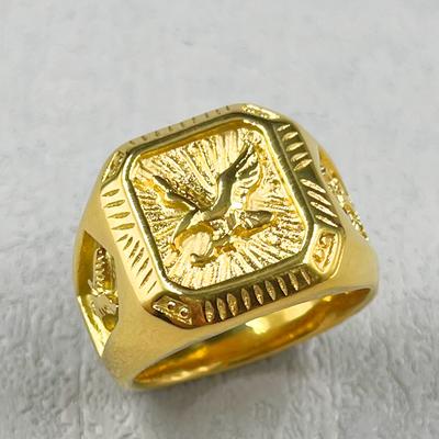Neuer Eingang Retro Damenring Unisex Adler Mode Hip Hop goldfarbener Ring Gotischer Adlerring Luxus für Männer Trendig