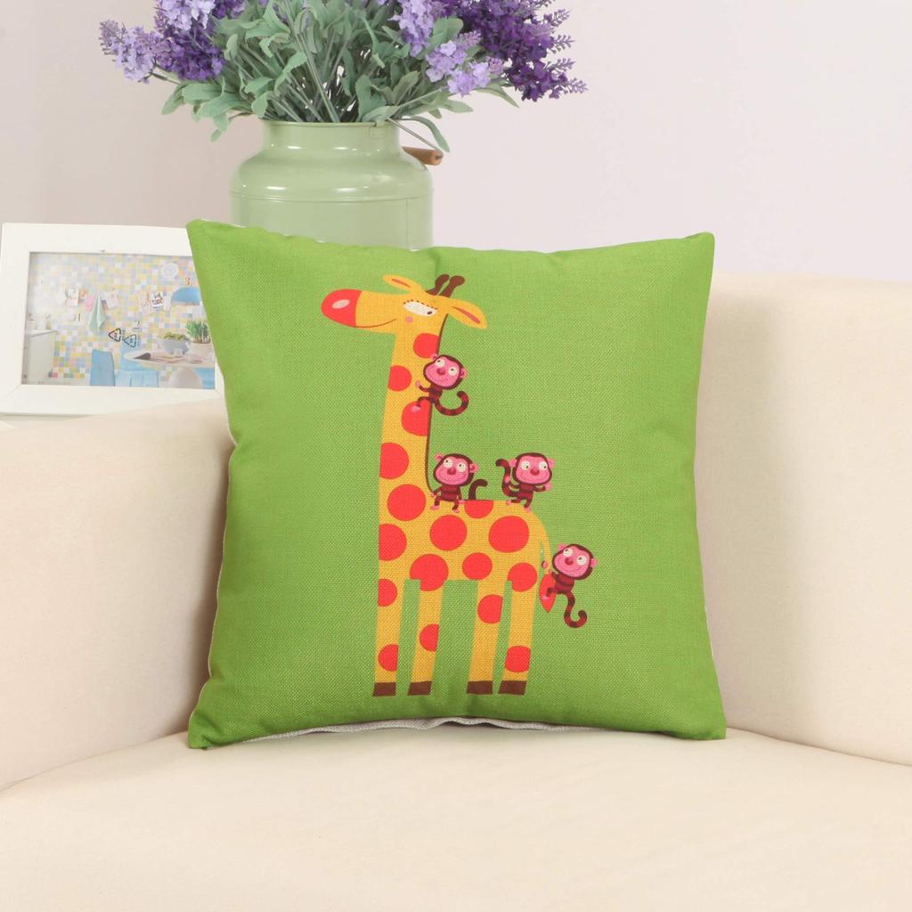 YunJeude Cushion Set of Nordic Geometric Different Zipper Pattern Animal Pattern Covers, 45x45cm, 4, Style, Double-Sided Print, Pattern, Patterns,