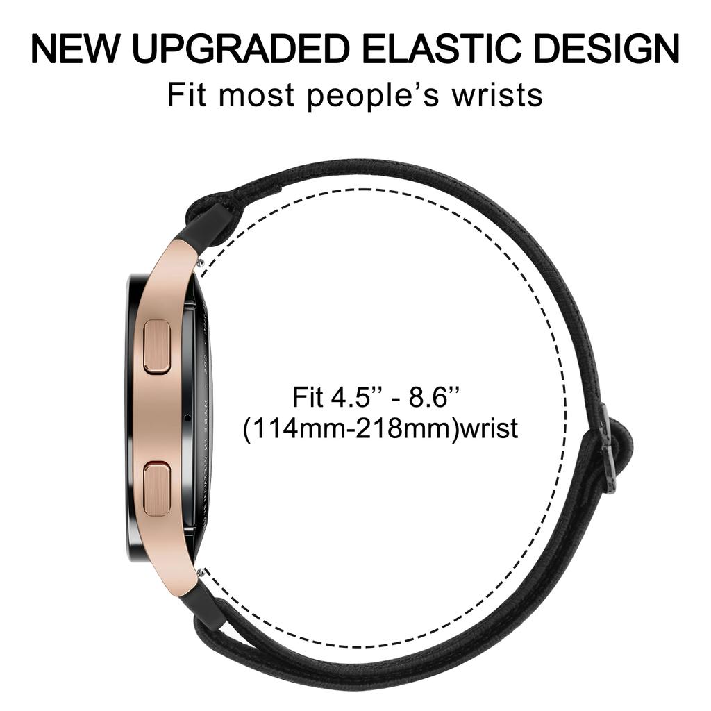 18mm20mm22mm Elastic Nylon Band For Samsung Galaxy Watch 7 6 4 5 40mm 44mm/5 Pro/4 Classic 42mm 46mm 47mm/Active 2/Watch3 41mm Replacement Wristband