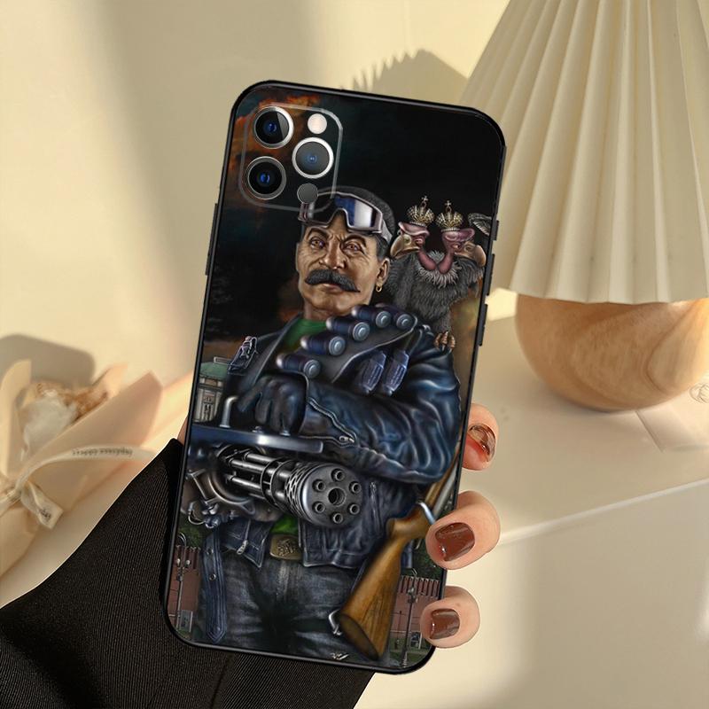 Russian Stalin Ussr Case For iPhone 11 12 13 14 15 16 Pro Max Cover For iPhone 13 12 Mini XR X XS Max Plus