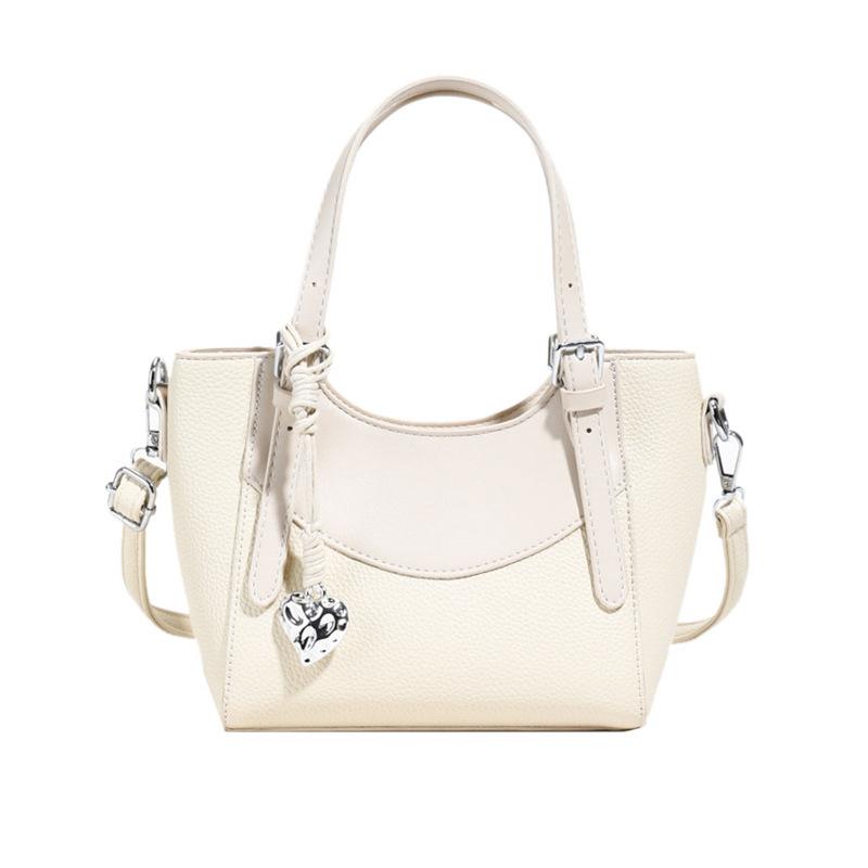 

Новая портативная сумка-ведро Женская 2025 Лето Корейская версия Модная сумка на плечо Премиальная дорожная сумка через плечо бежевый