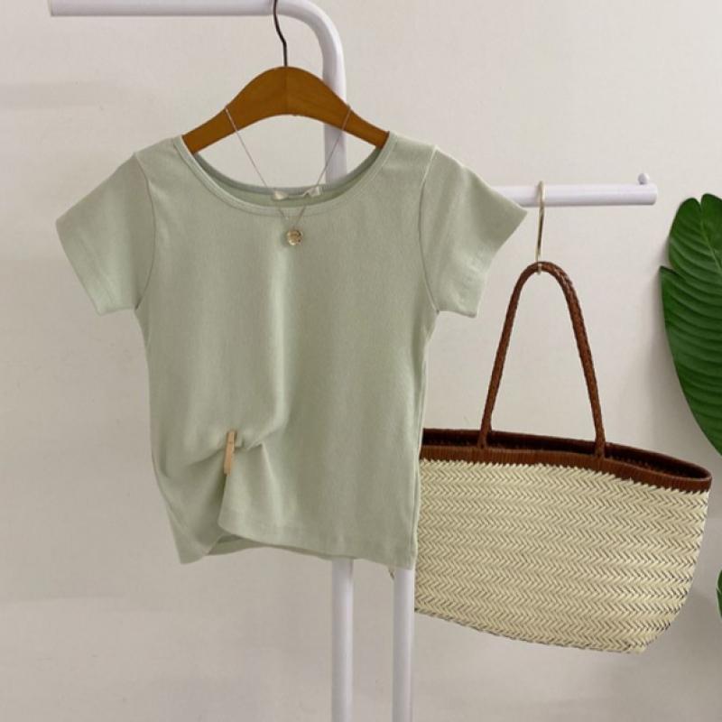 Honey J Women Ribbed Span ShorT Sleeve T shirT 5color Mpn