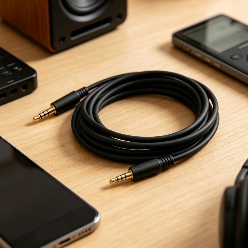 4.4mm Male to Female Balanced Headphone Cord, 2 Meter Cable for Portable Music Devices, Daily Use, Indoor Placement and Added Reach