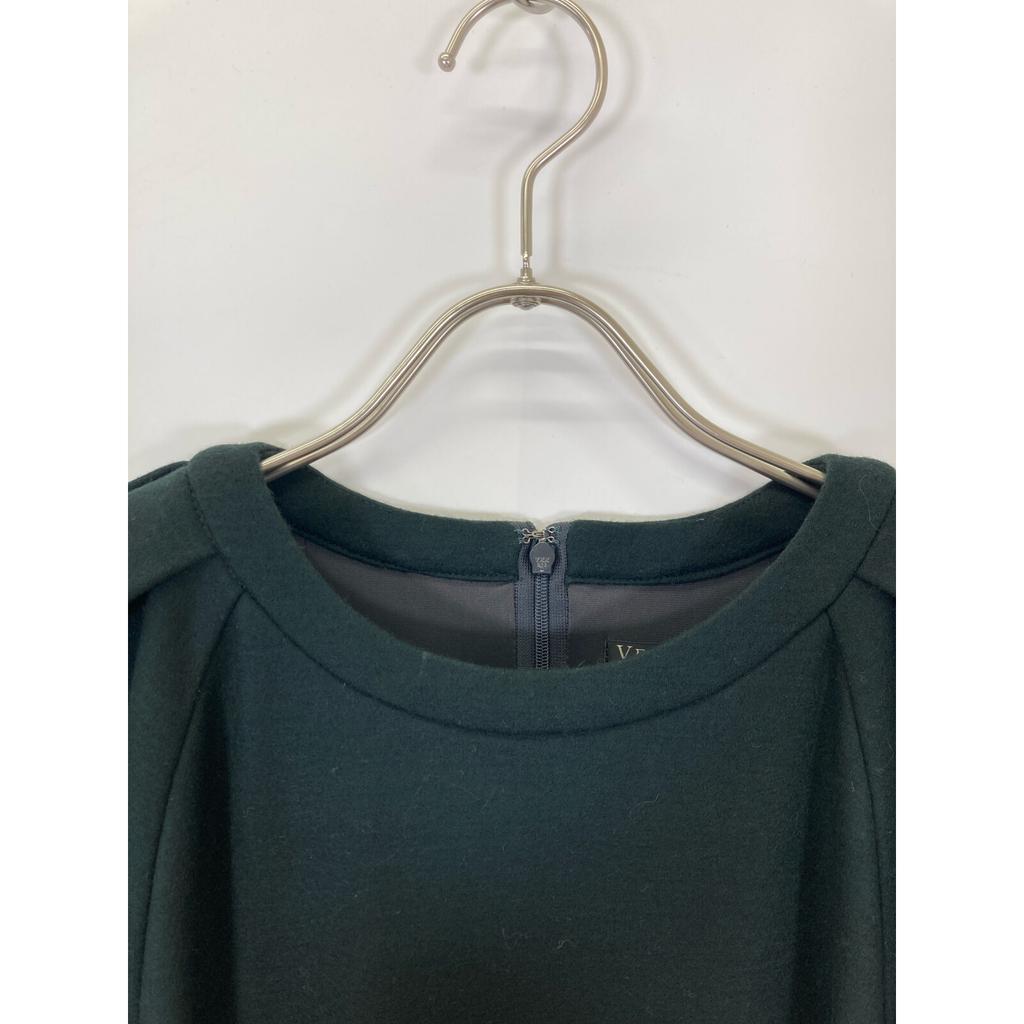 IENA × VERMAIL 22-040-938-1010 Flannel Waist Shape One Piece Dress Not Written Dark greenUsed