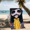 Beach Towel with Coraline Pattern - Soft,absorbent,machine Washable Lightweight&Modern,swimming,Travel Essentials