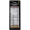 Dainayw White Charcoal Pencils 6 Pcs Smooth Soft Medium Sketch Pencil Drawing Set for Highlighting Blending
