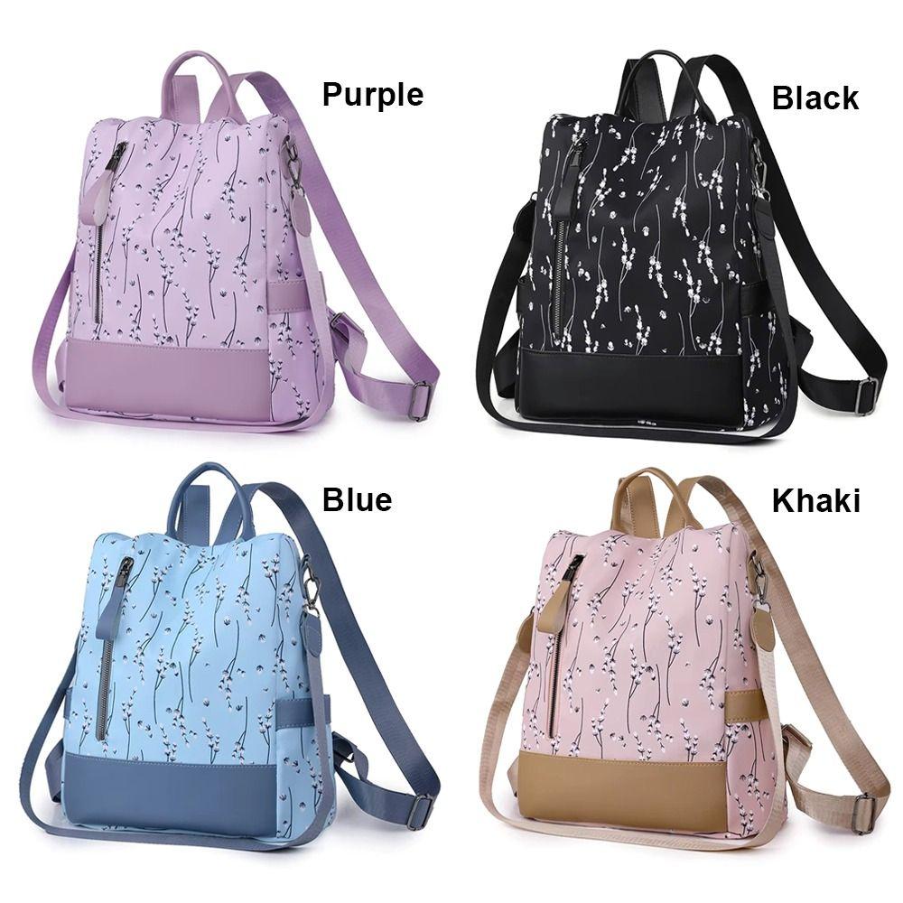 1Pcs Durable Oxford Cloth Women's Backpack Sweet Printed Outdoor Casual Backpack Large Capacity Multi-use Single Shoulder Bag