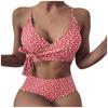 Damen-Bikini, Blumen-Set, Badeanzug, zweiteilig, gefüllter BH, Bademode, Strandmode