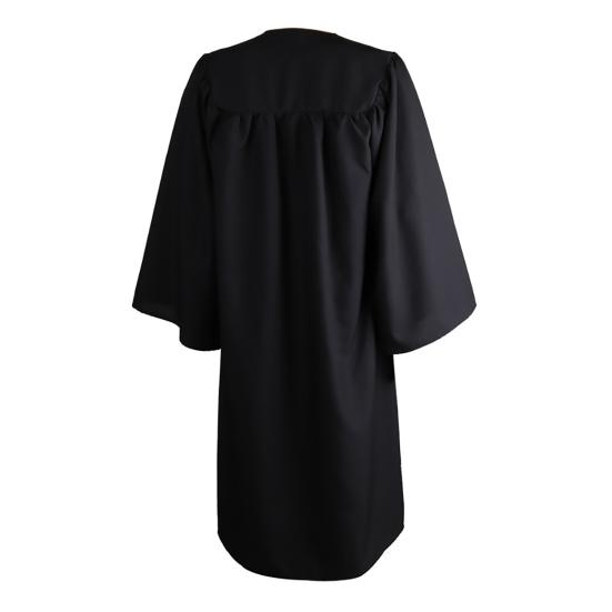 Toque et Robe de Diplôme Couleur Unie Fermeture Éclair Unisexe Mat Lâche Bachelor Cap Robe pour Adulte