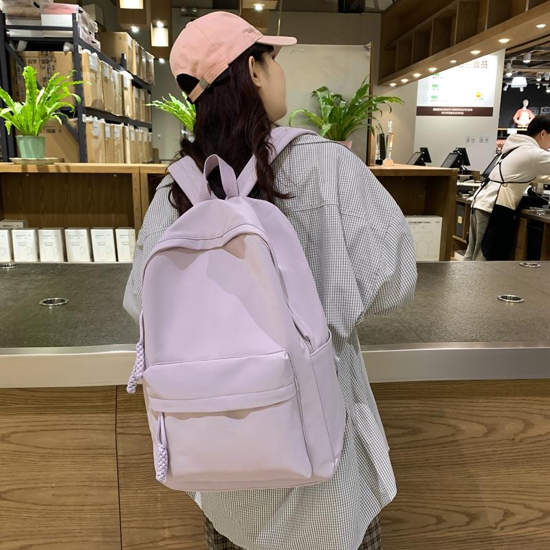 Girl Schoolbag Ženský cestovní batoh jednobarevný