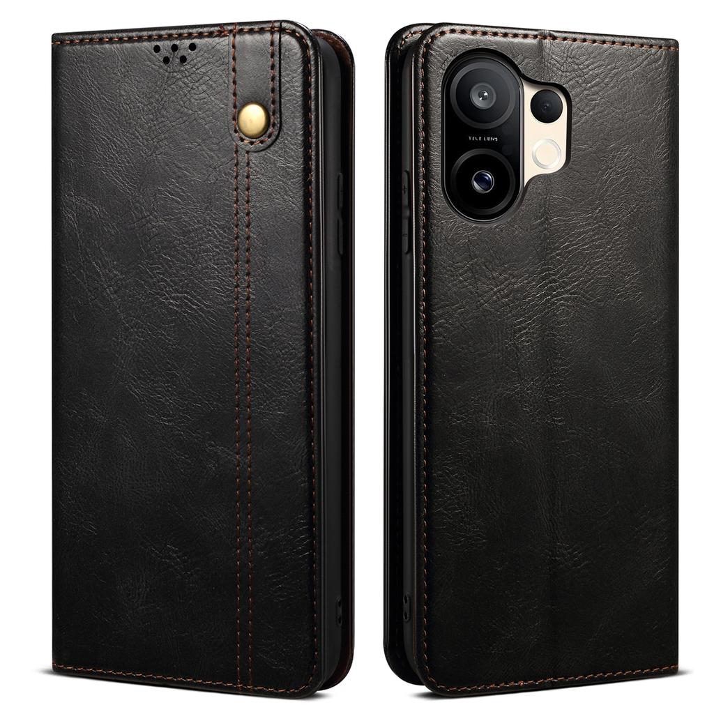 For Vivo S30 5G Case Crazy Horse Texture Waxy Leather Wallet Stand Phone Cover