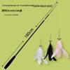 Retractable Cat Teaser Wand: 1.8m Interactive Fishing Pole with Bite-Resistant Feather & Bell Toy