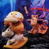 Pokemon Psyduck Gengar Riding a Rocking Horse Figure Toys 10cm