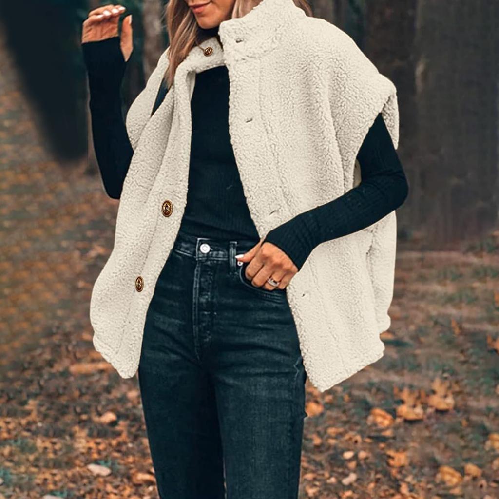 Damen Freizeit ärmellose Weste Stilvoll Warm Vielseitig zum Schichten Oberbekleidung für Herbst und Winter