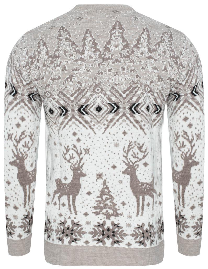 MEN'S SWEATER - 2310 BEIGE CHRISTMAS L