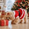 Breathable Santa Claus Cosplay Costume Soft Pet Xmas Skirt Cats Dogs Christmas Dress  Winter