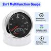 85mm Digital GPS Speedometer Tachometer With Red Backlight For Car Truck Marine Boat Speed Meter Gauge With Turn Signal 12V 24V