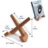 In-Stock Wooden CD and Vinyl Display Rack - Convenient Desktop Storage and Recipe Holder