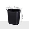 Hongqisheng 8L Black Plastic Collection & Waste Bucket