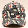 Flag National Uk Character Baseball Cap Printed Letter  Casual Hat  Simple